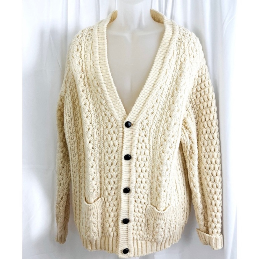 Irish Wool Cardigan Sweater